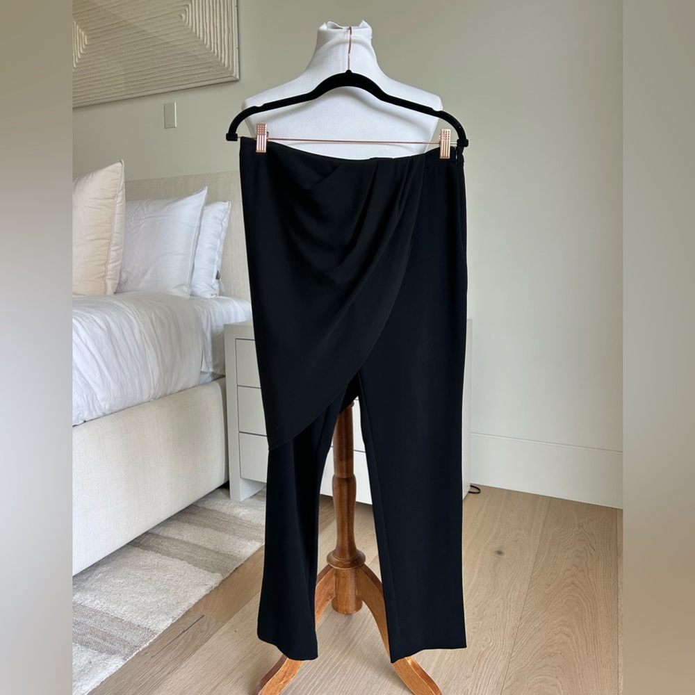 Haute Hippie Black Asymmetrical Pants with Wrap